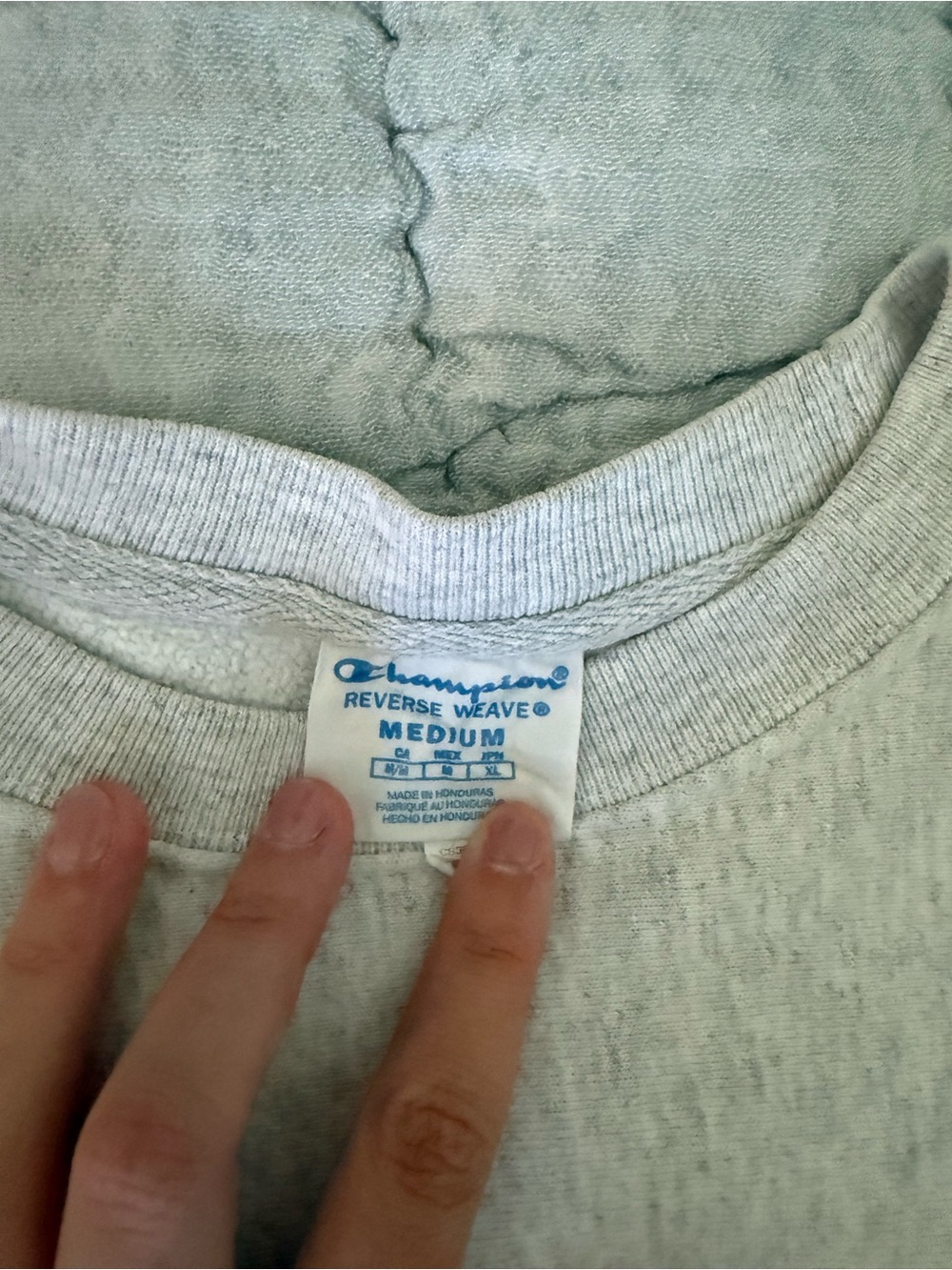 Champion Light Gray Crewneck Sweatshirt with CHARLESTON Chest Print - Picture 4 of 4